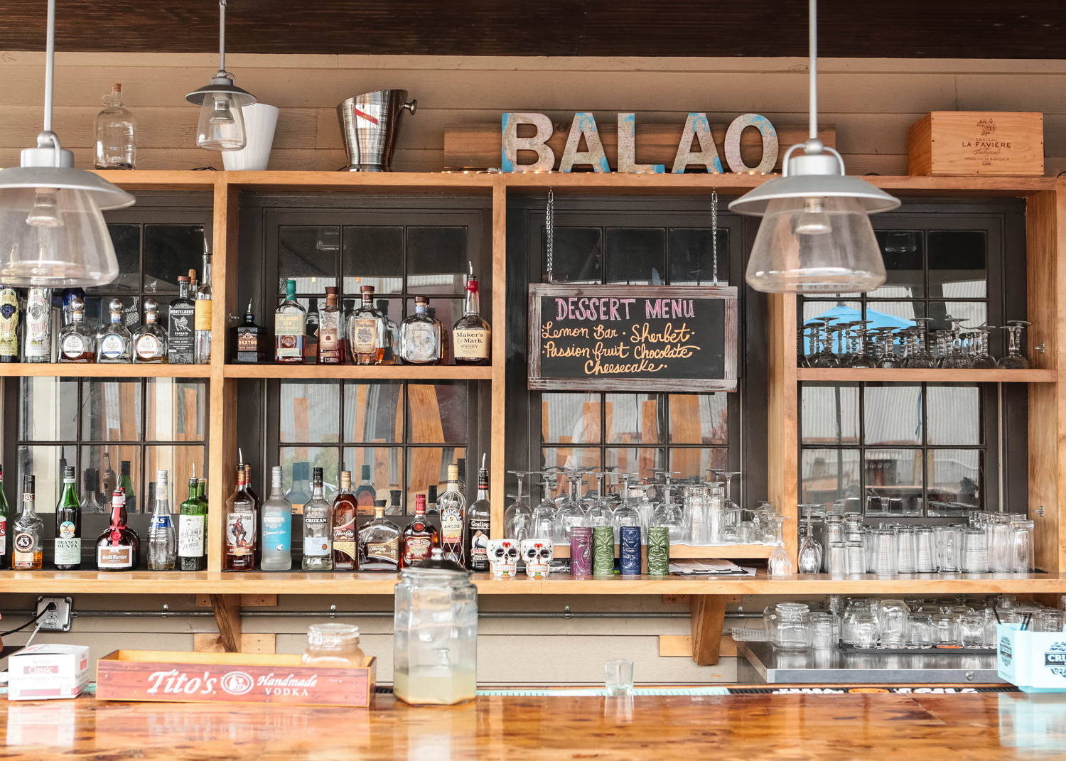 behind the bar at Balao